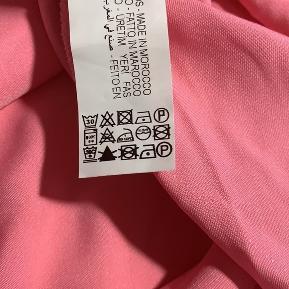 NWT. Zara Pink Satin Effect V-neck Midi Dress. Size S. - Picture 10 of 10